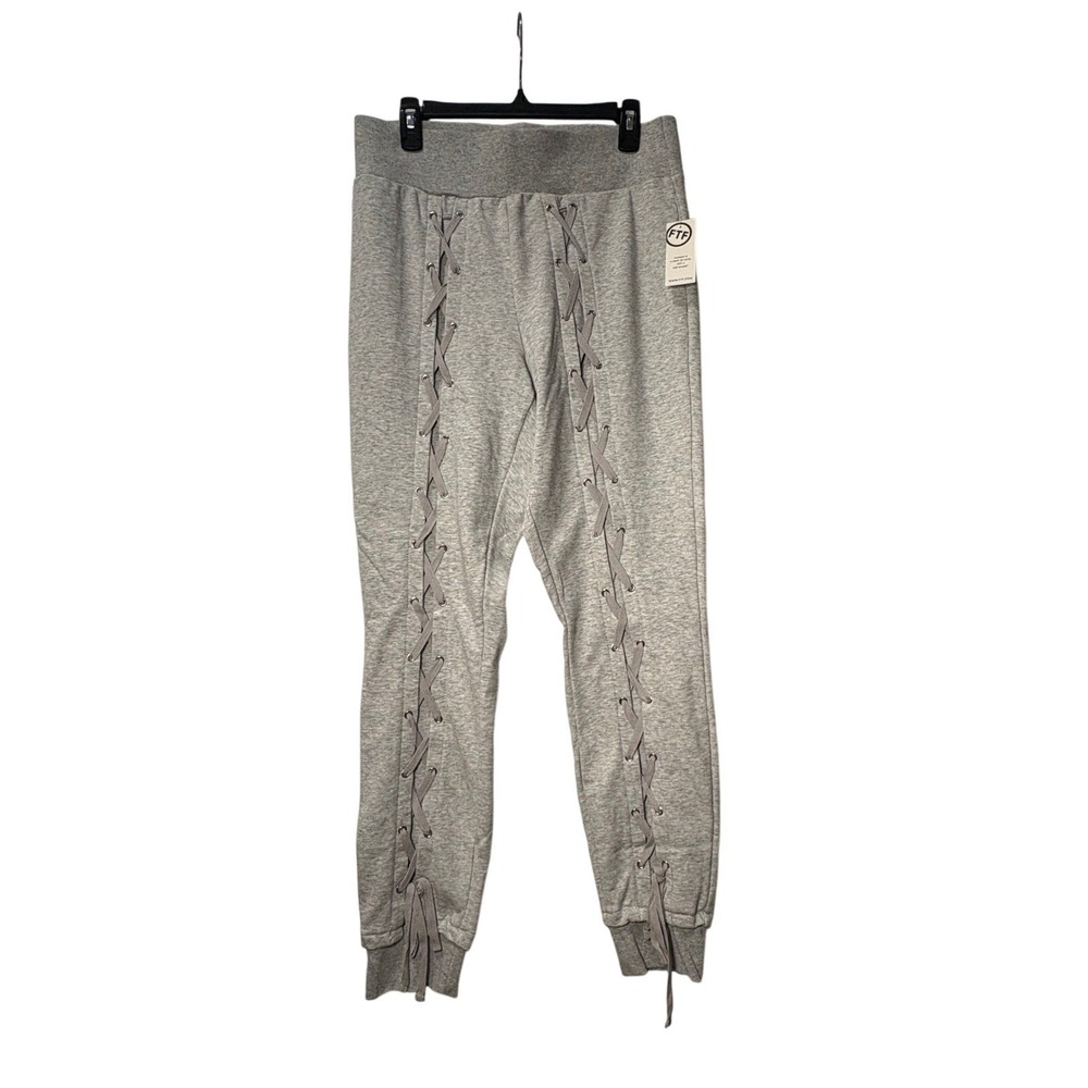 Fashion to Figure NWT Gray Lace Up Front Sweatpants